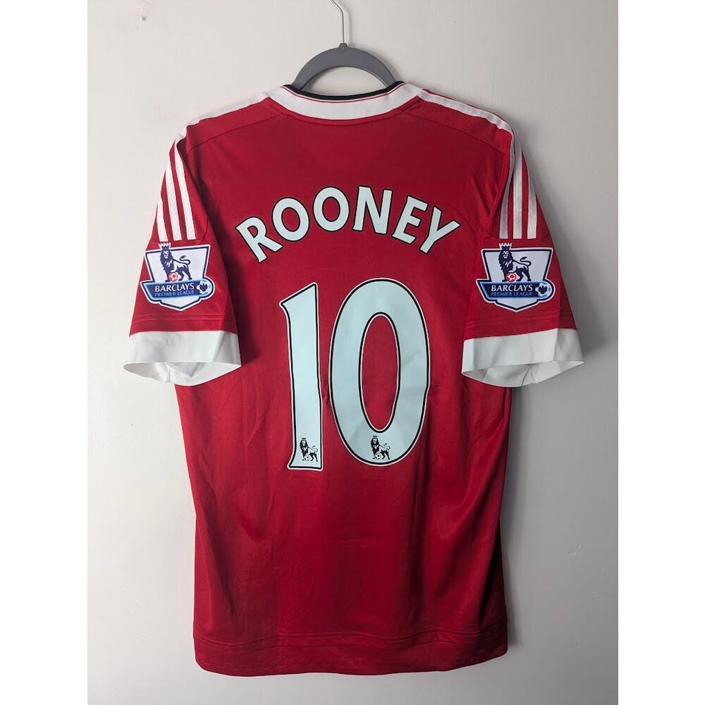 Man United Rooney 2015/16 Home Jersey Large Player Version EPL Patched